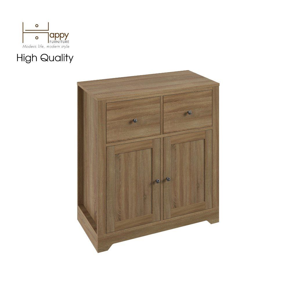 HAPPY FURNITURE , Tủ kết hợp kệ đựng đồ 2 cửa mở - CANA , TCM_004 , 80cm x 40cm x 87cm
