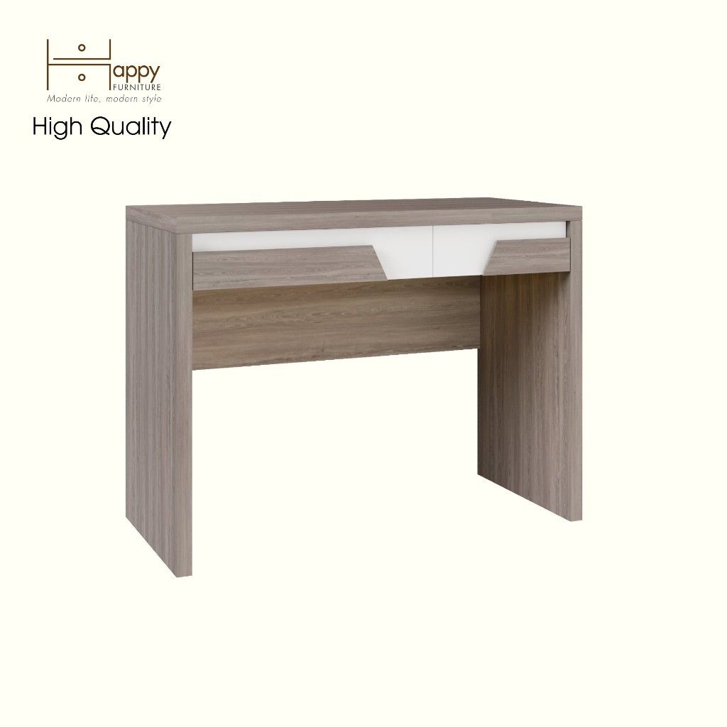 HAPPY FURNITURE , Bàn trang điểm 2 ngăn kéo - PONIX , BAN_066 , 100cm x 45cm x 75cm