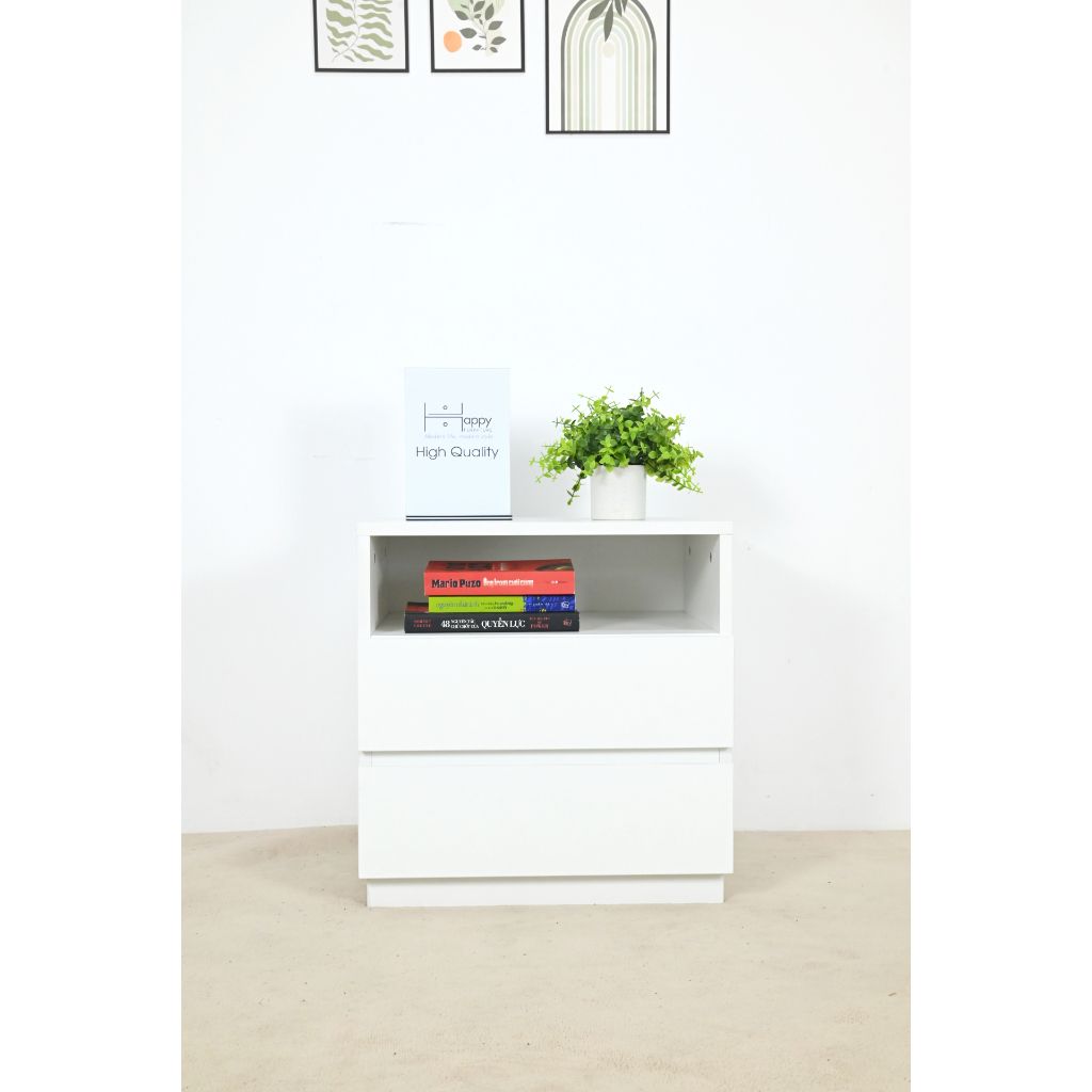 HAPPY FURNITURE , Táp đầu giường 3 ngăn - MACRO , THK_037 , 50cm x 40cm x 52cm