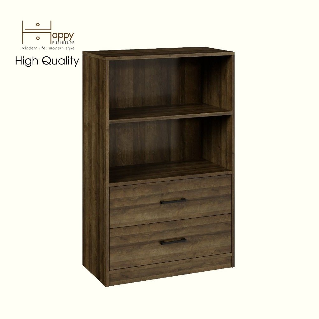 HAPPY FURNITURE , HEINEE - Kệ lưu trữ 2 ngăn kéo, TLT_039 , 70cm x 35cm x 110cm DxRxC, sản phẩm phổ thông