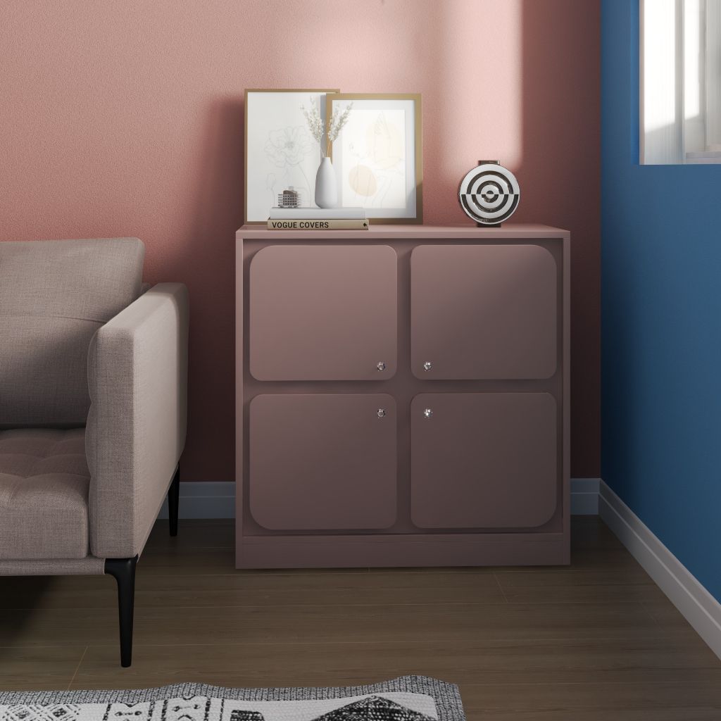 HAPPY FURNITURE , Tủ lưu trữ 4 cánh mở - SWEETY , TCM_061 , 82cm x 40cm x 82cm