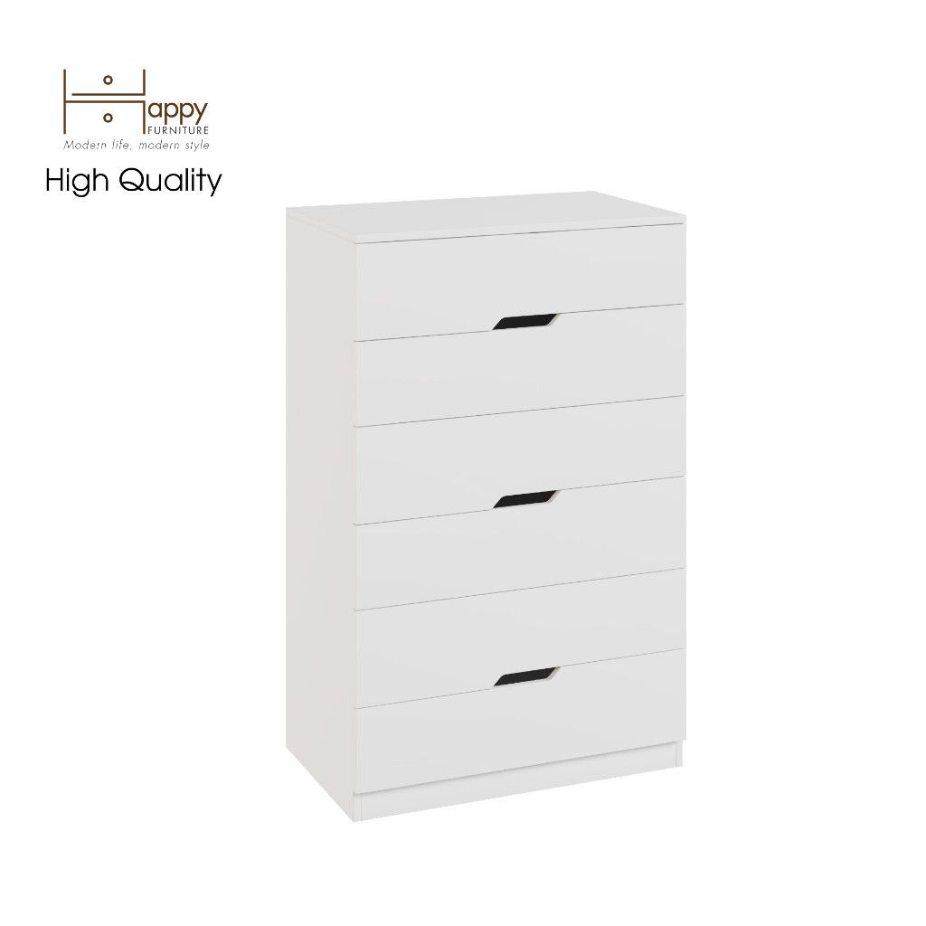 HAPPY FURNITURE , Tủ đựng đồ 6 ngăn kéo - DASH , THK_054 , 76cm x 46cm x 120cm