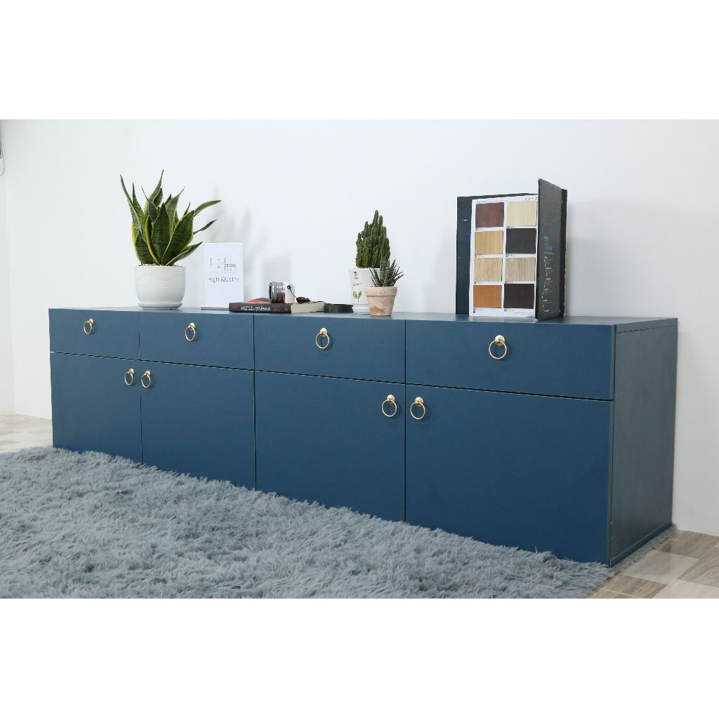 HAPPY FURNITURE , Kệ Tivi 4 ngăn kéo 4 cửa mở - WESLEY , KTV_003 , 200cm x 40cm x 50cm