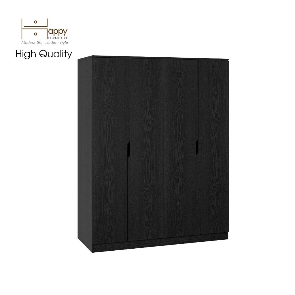 HAPPY FURNITURE , Tủ quần áo 4 cửa mở 4 ngăn kéo - DASH , TCM_023 , 140cm x 58cm x 180cm