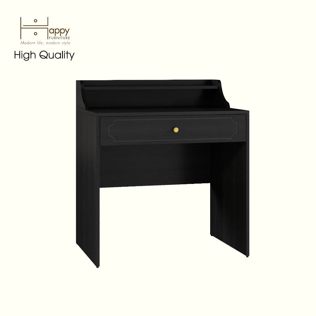HAPPY FURNITURE , Bàn trang điểm 1 ngăn kéo - NERIS , BAN_076 , 80cm x 59cm x 90cm