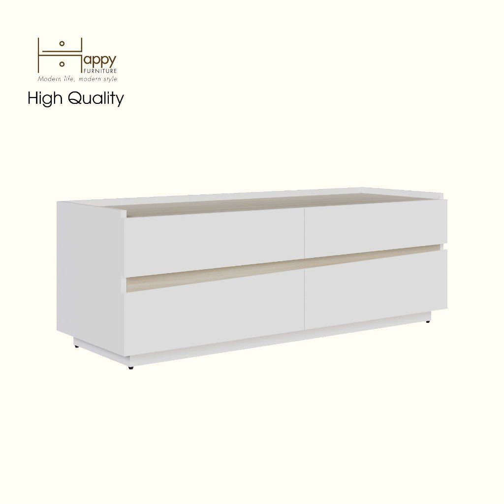 HAPPY FURNITURE , Tủ đựng đồ 4 ngăn kéo - VIGGO , THK_161 , 120x40x42cm
