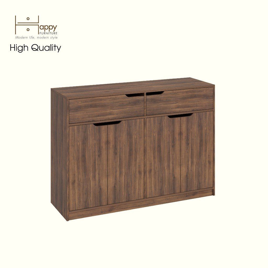 HAPPY FURNITURE , Tủ lưu trữ 2 ngăn kéo 4 cửa mở - ASO, TLT_071 , 140cm x 45cm x 100cm DxRxC