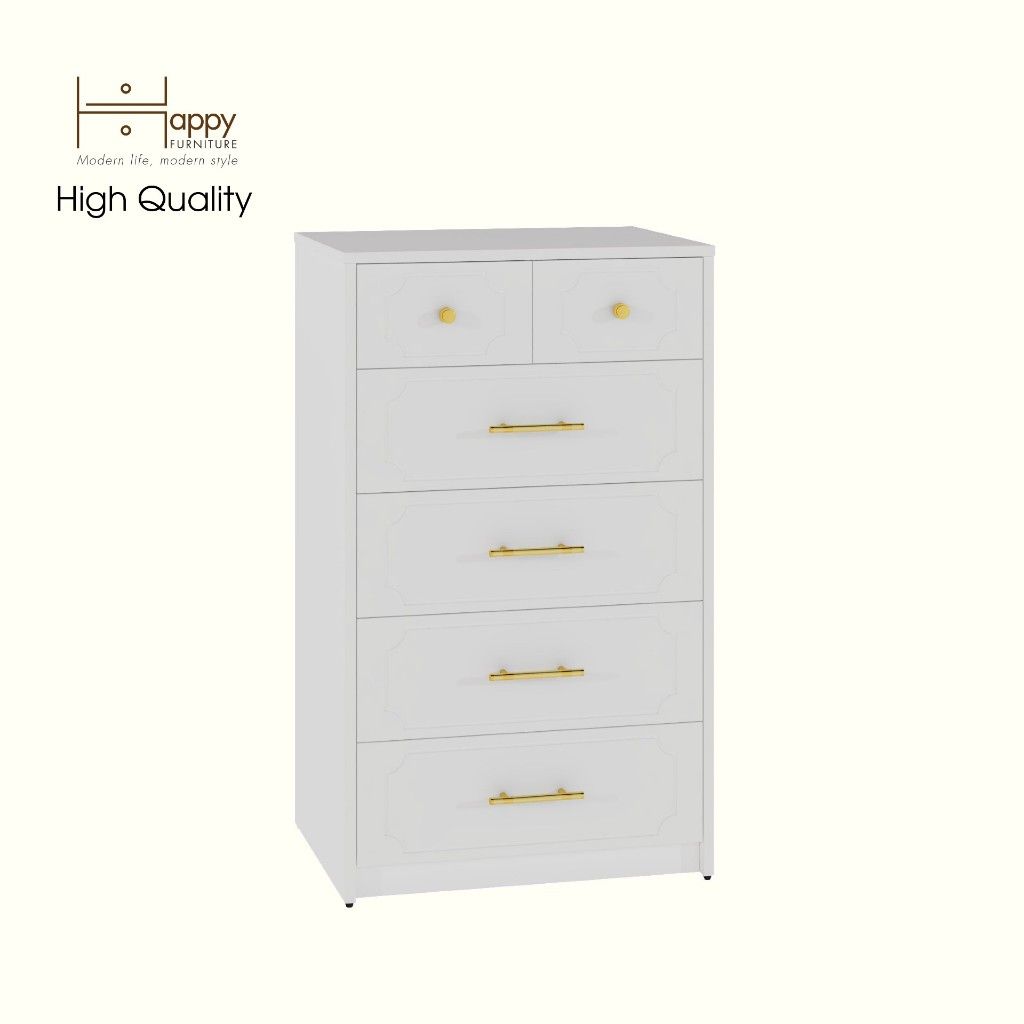 HAPPY FURNITURE , Tủ lưu trữ 6 ngăn kéo - NERIS , THK_136 , 60cm x 45cm x 100cm