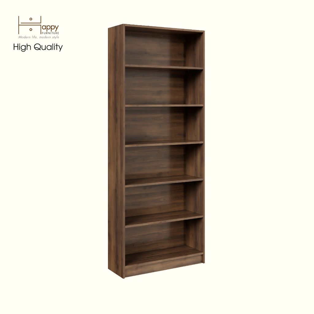 HAPPY FURNITURE , kệ sách 6 tầng - CATY , KSA_006 , 80cm x 28cm x 202cm