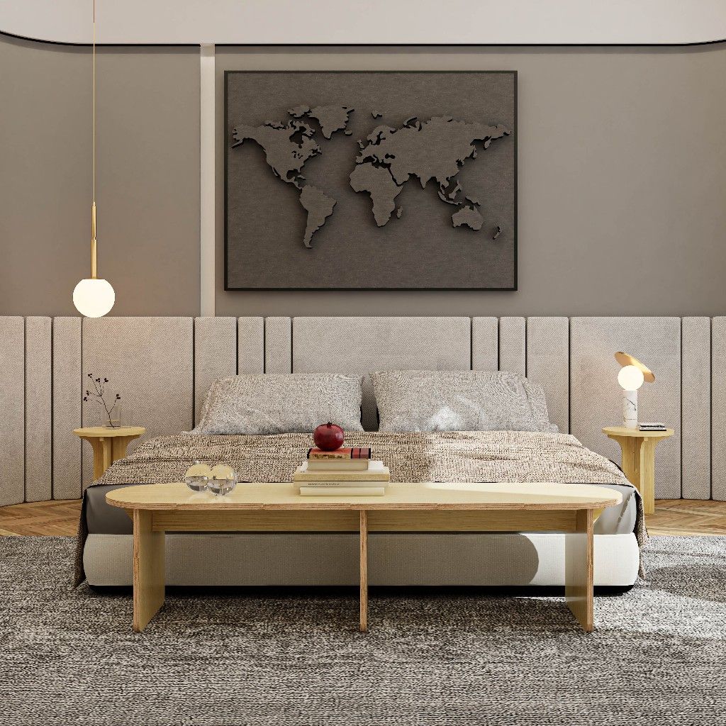 HAPPY FURNITURE , Gỗ tự nhiên , Ghế đẩu gỗ Plywood - AIDAN , GHE_005 , 160x40x39cm ( DxRxC)