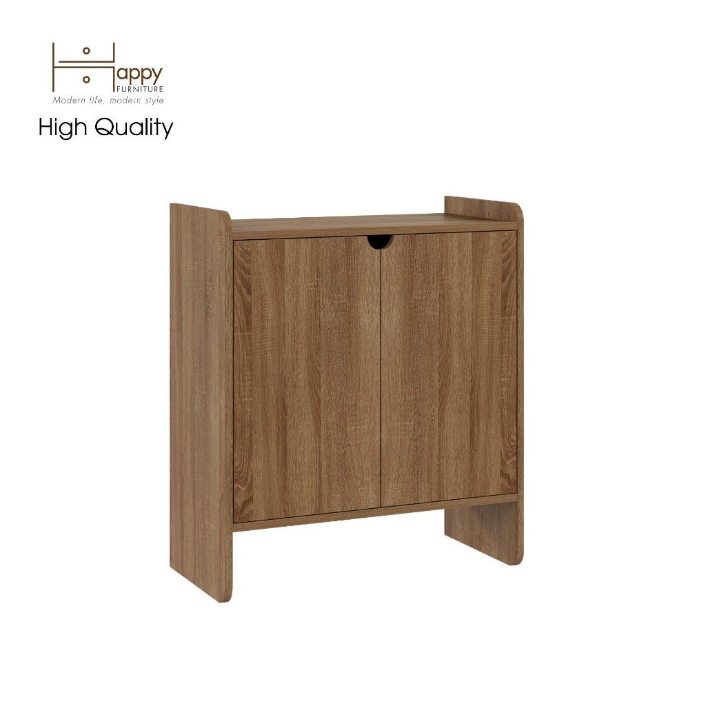 HAPPY FURNITURE , Tủ giày 2 cửa mở - CIRCLE , TCM_068 , 70cm x 34cm x 80cm