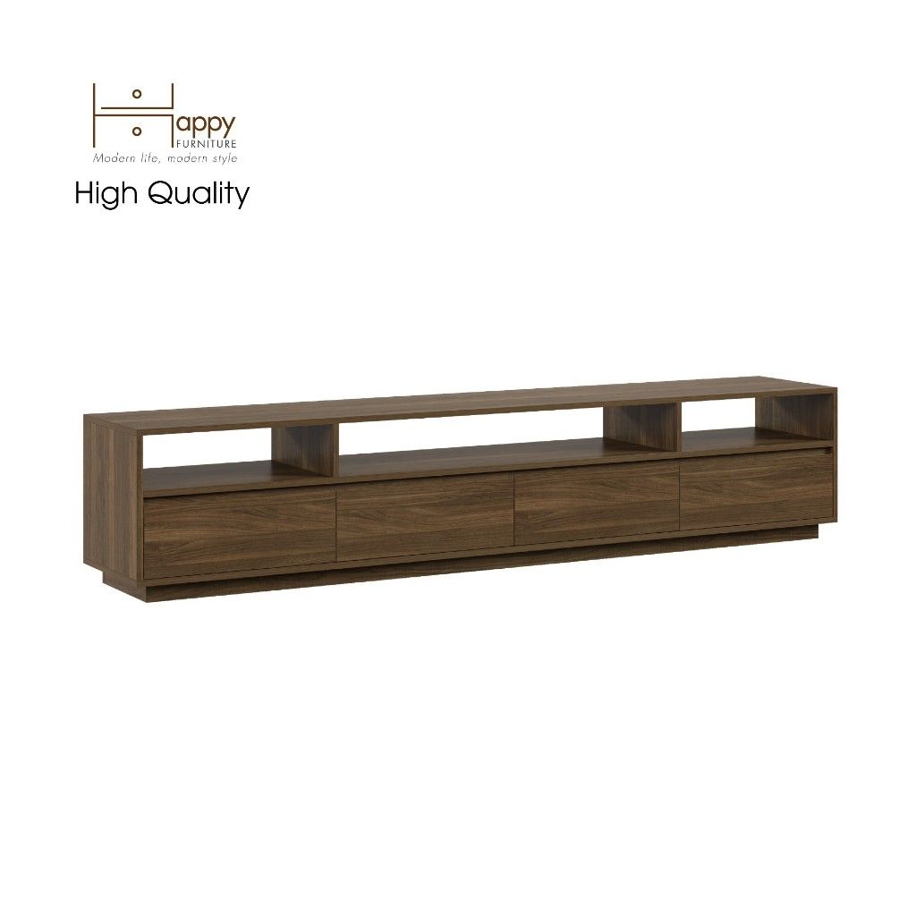 HAPPY FURNITURE , Kệ TIVI 4 ngăn kéo - ZANE , KTV_021 , 220cm x 40cm x 45cm