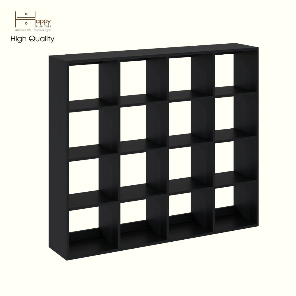 HAPPY FURNITURE , Kệ sách 4x4 - ZANE , KSA_042 , 140x 28x120cm