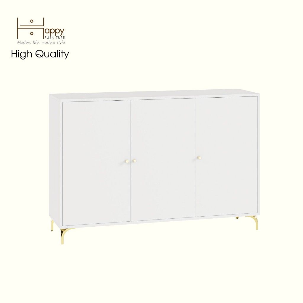 HAPPY FURNITURE , Tủ lưu trữ 3 cửa mở - HAPPI, TLT_052 , 140cm x 40cm x 96cm DxRxC