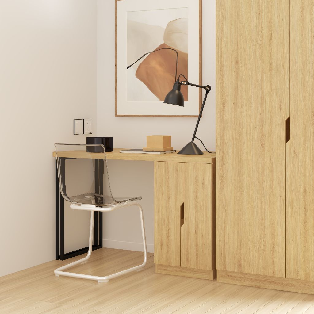 HAPPY FURNITURE , Bàn làm việc chân sắt - DASH , BAN_030 , 120cm x 55cm x75cm