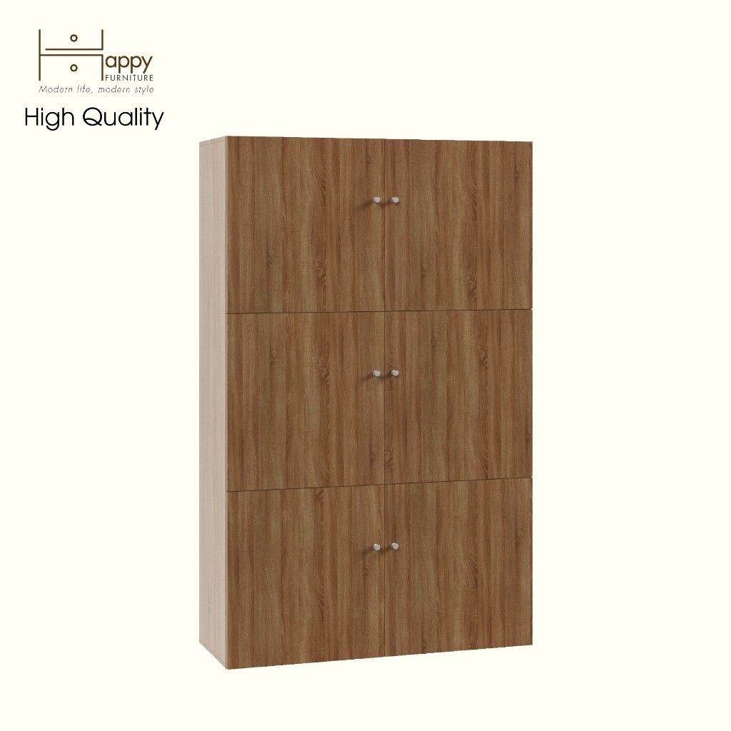 HAPPY FURNITURE , Tủ quần áo 6 cánh mở - SCANDINA , TCM_086 , 120cm x 44cm x 192cm