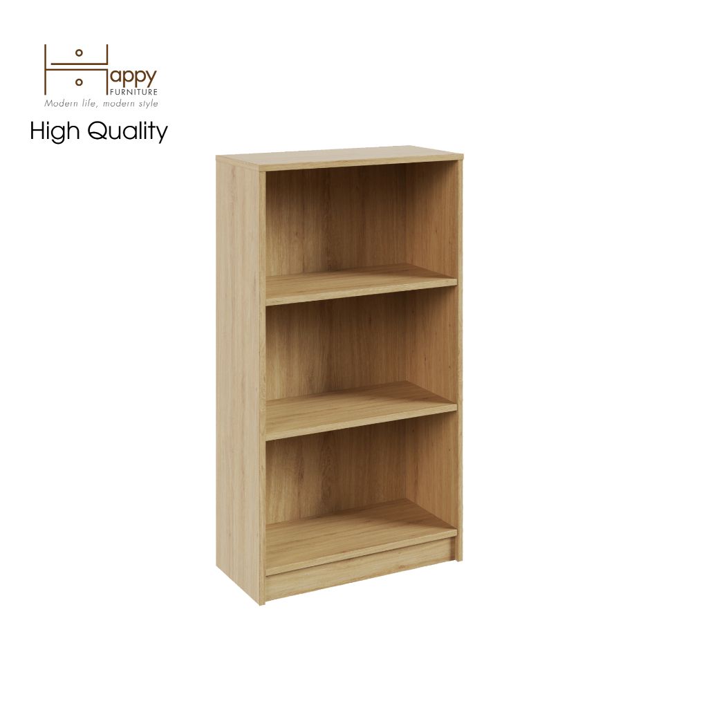 HAPPY FURNITURE , kệ sách 3 tầng - CATY , KSA_001 , 60cm x 28cm x 108cm