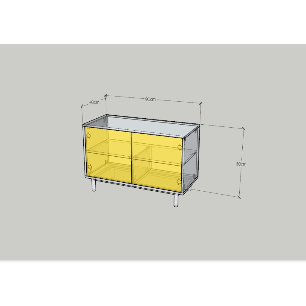 HAPPY FURNITURE , Tủ lưu trữ 2 cửa mở - LIVIK, TCM_236 , 90cm x 40cm x 60cm DxRxC