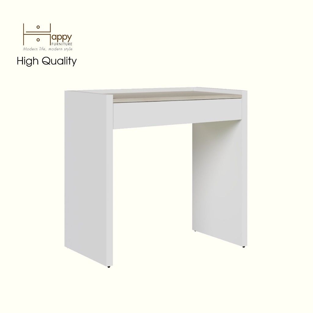 HAPPY FURNITURE , Bàn trang điểm 1 ngăn kéo - VIGGO , BAN_089 , 80cm x 45cm x 78cm