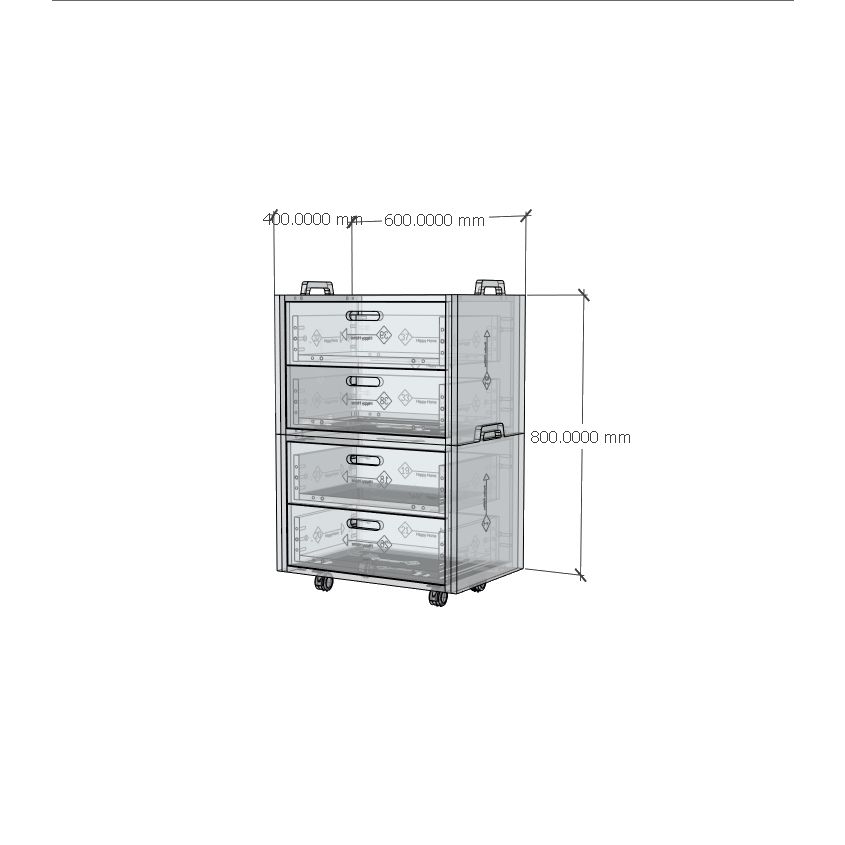 HAPPY FURNITURE , Gỗ tự nhiên , Tủ lưu trữ 4 ngăn kéo gỗ Plywood - GAMOR , THK_204 , 60cm x 40cm x 90cm DxRxC