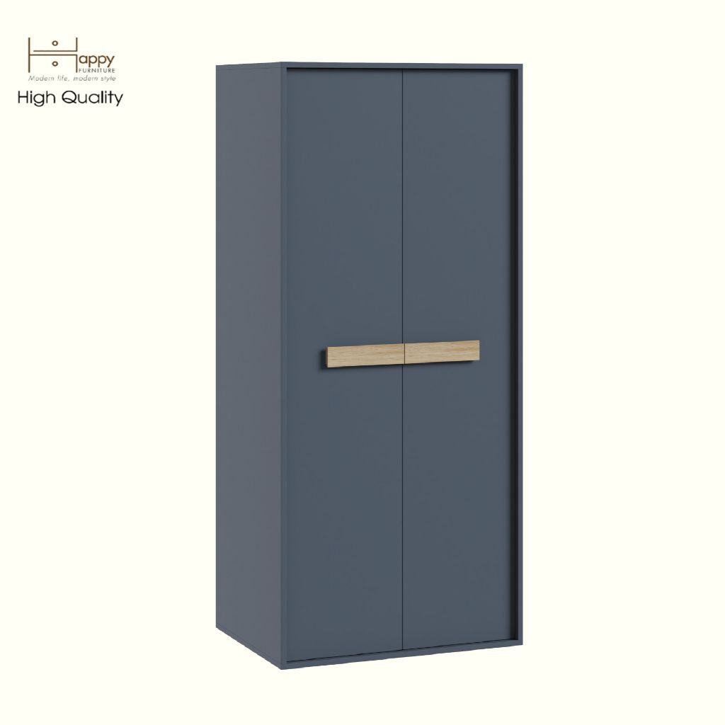 HAPPY FURNITURE , Tủ quần áo 2 cửa mở - SPACE, TCM_240 , 80cm x 59cm x 180cm DxRxC