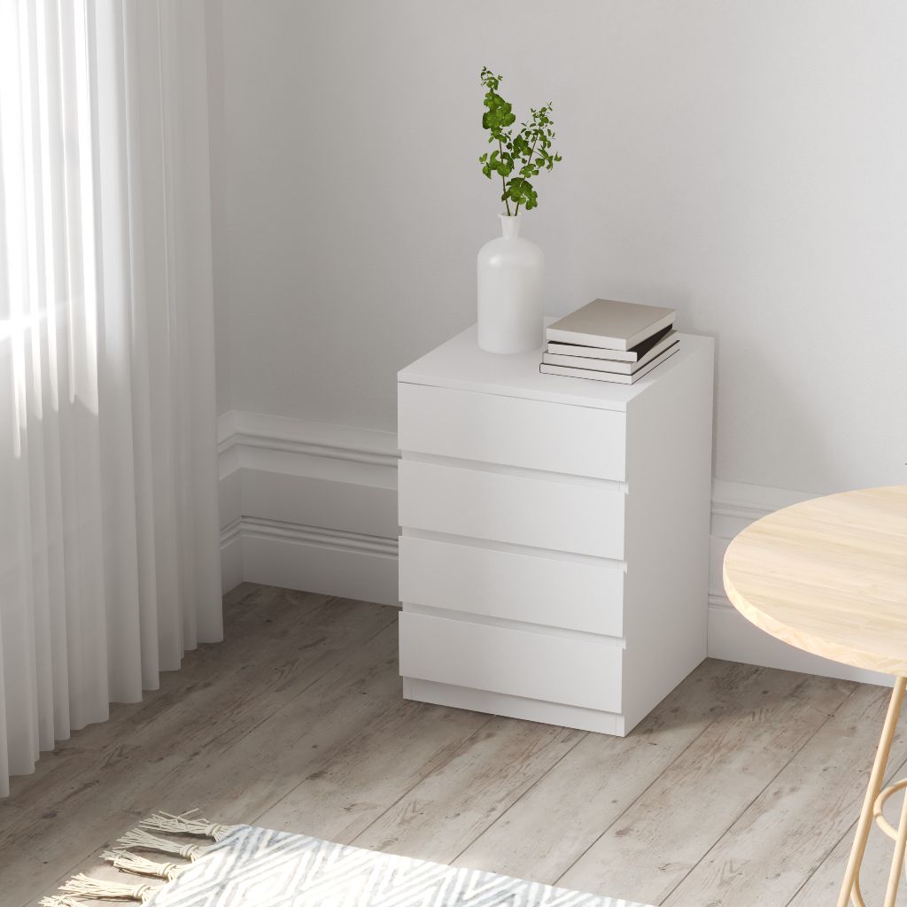 HAPPY FURNITURE , Tủ lưu trữ 4 ngăn kéo - OLA , THK_094 , 45cm x 45cm x 65cm