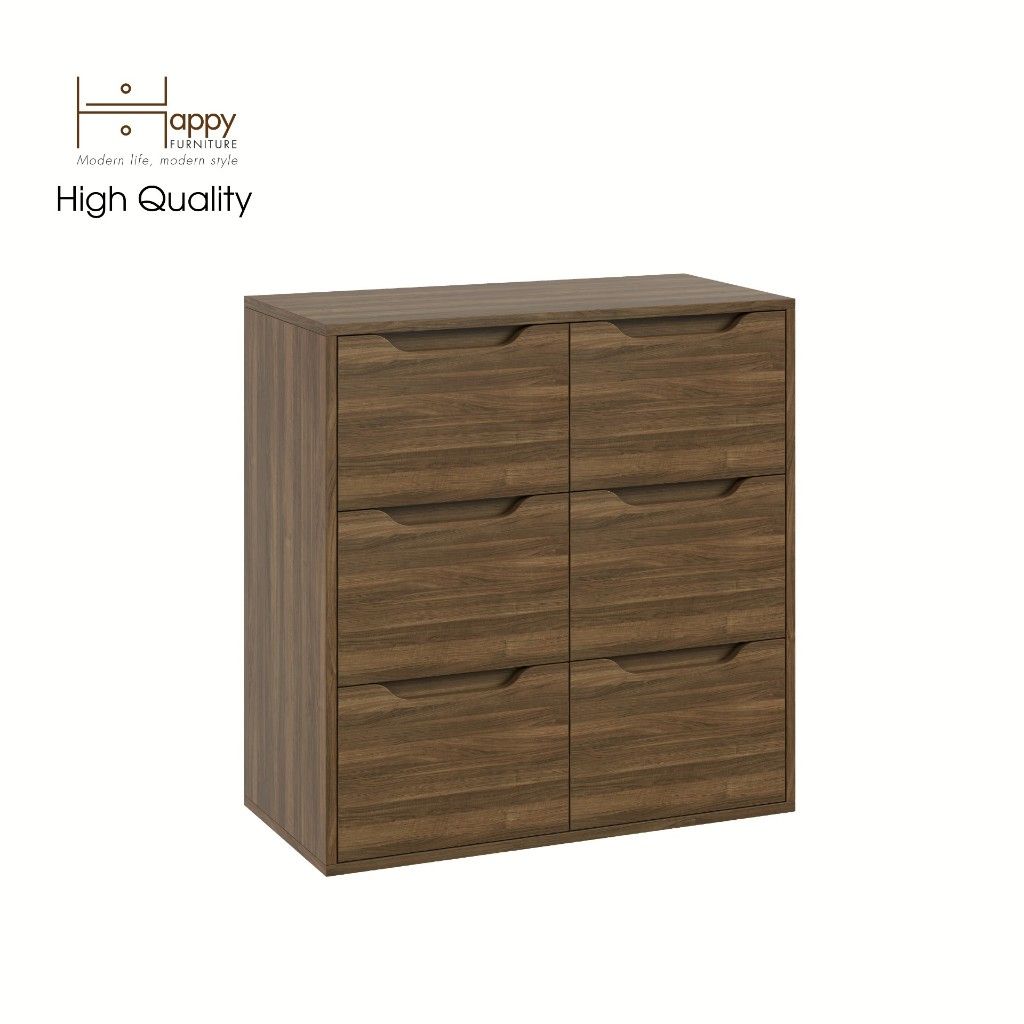 HAPPY FURNITURE , Tủ đựng đồ 6 ngăn kéo - ALEE , THK_035 , 80cm x 38cm x 82cm