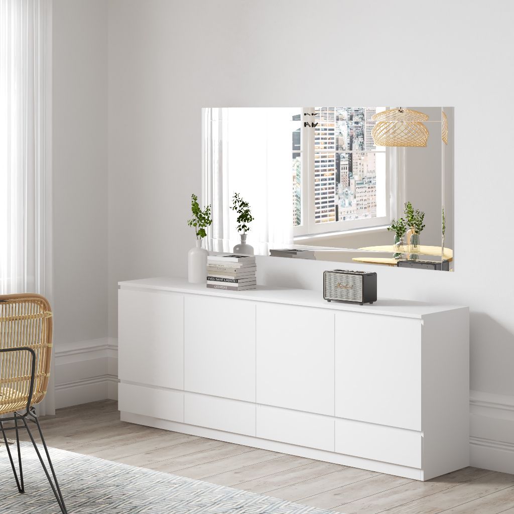 HAPPY FURNITURE , Tủ lưu trữ 4 cánh mở - OLA , TCM_076 , 180cm x 40cm x 76cm
