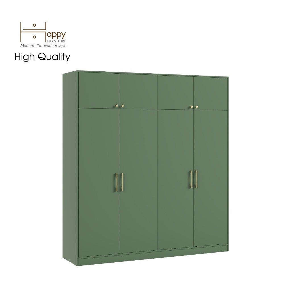 HAPPY FURNITURE , Tủ quần áo 2mx2m2 - ELEGANT , TCM_047 , 200cm x 54cm x 220cm
