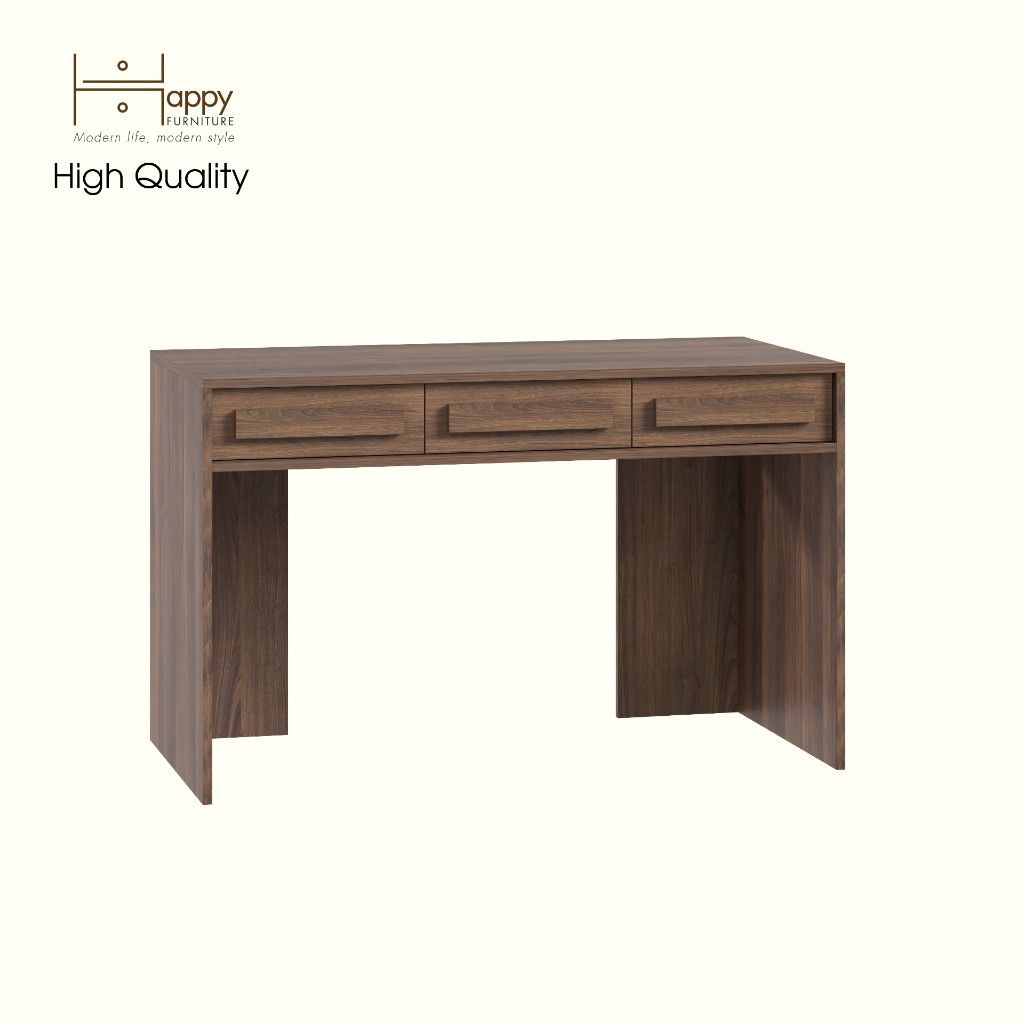HAPPY FURNITURE , Bàn làm việc 3 ngăn kéo - RUBEL, BAN_135, 120cm x 59cm x 75cm DxRxC