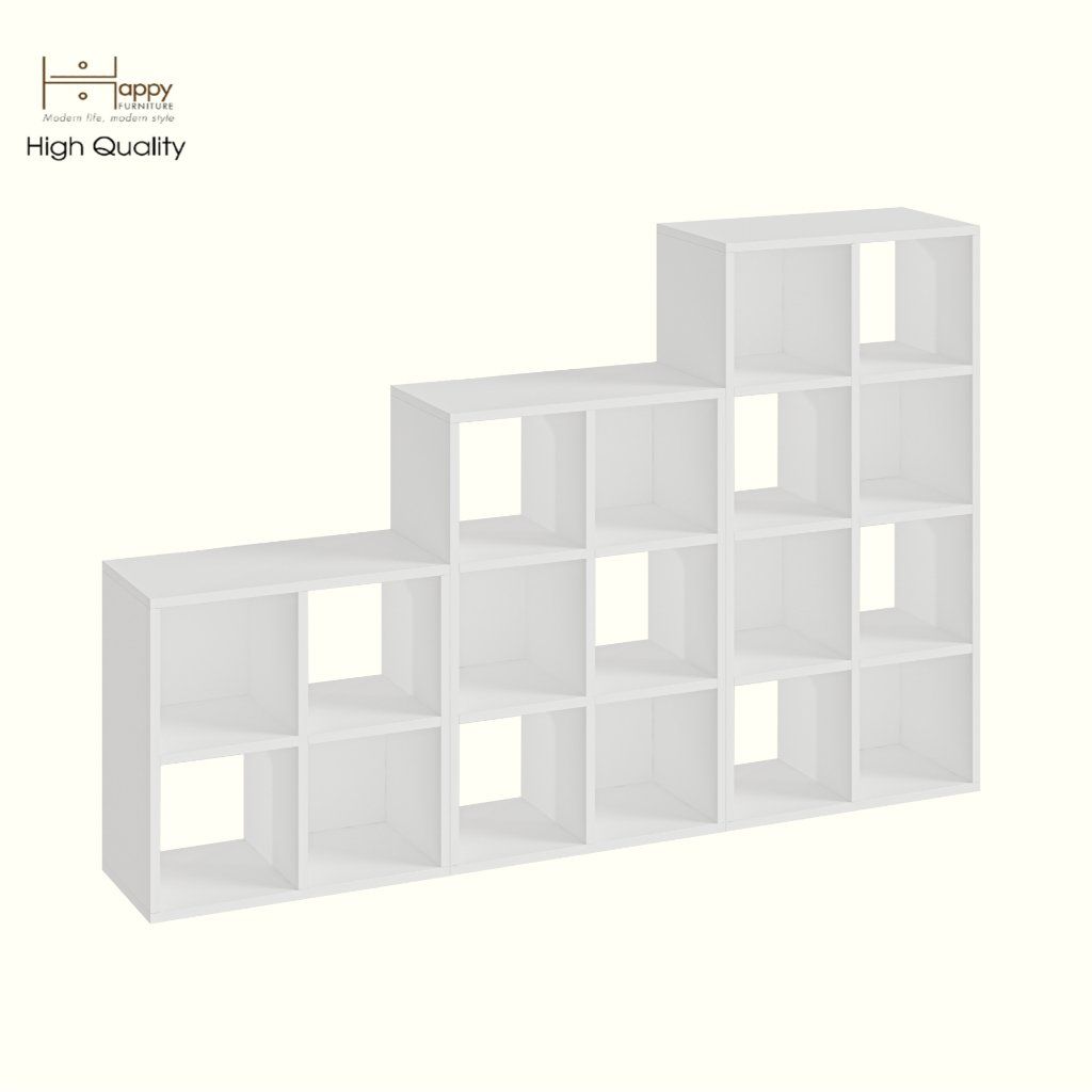 HAPPY FURNITURE , COMBO 3 kệ sách - CHANN, KSA_111 , 162cm x 28cm x 106cm DxRxC