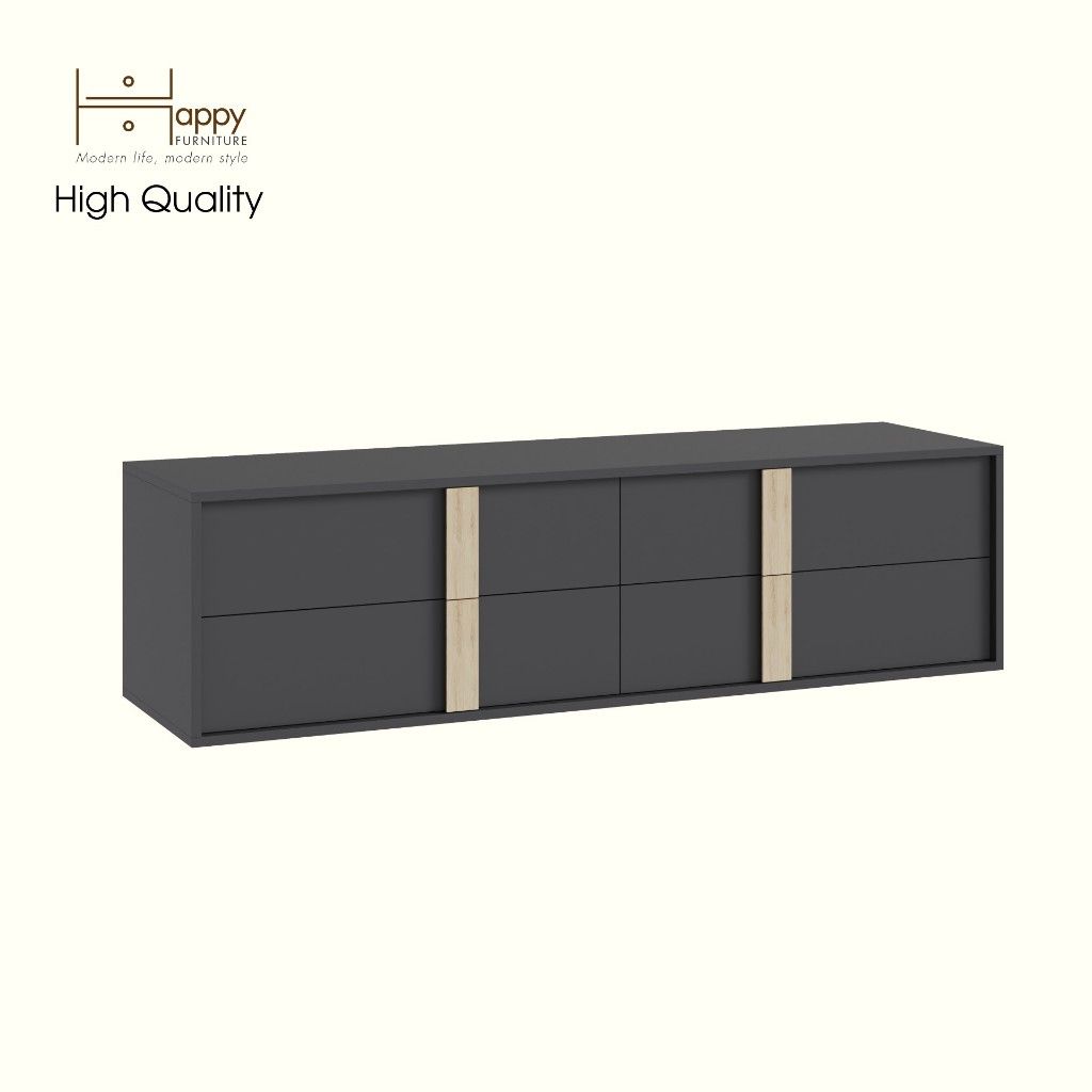 HAPPY FURNITURE , Tủ lưu trữ 4 ngăn kéo - SPACE, THK_281 , 160cm x 45cm x 43cm DxRxC