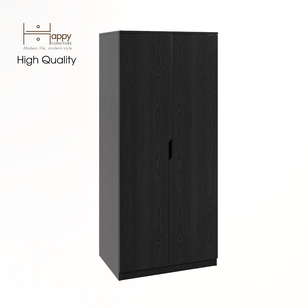 HAPPY FURNITURE , Tủ quần áo đơn giản 2 cửa mở - DASH , TCM_006 , 78cm x 53cm x 178cm