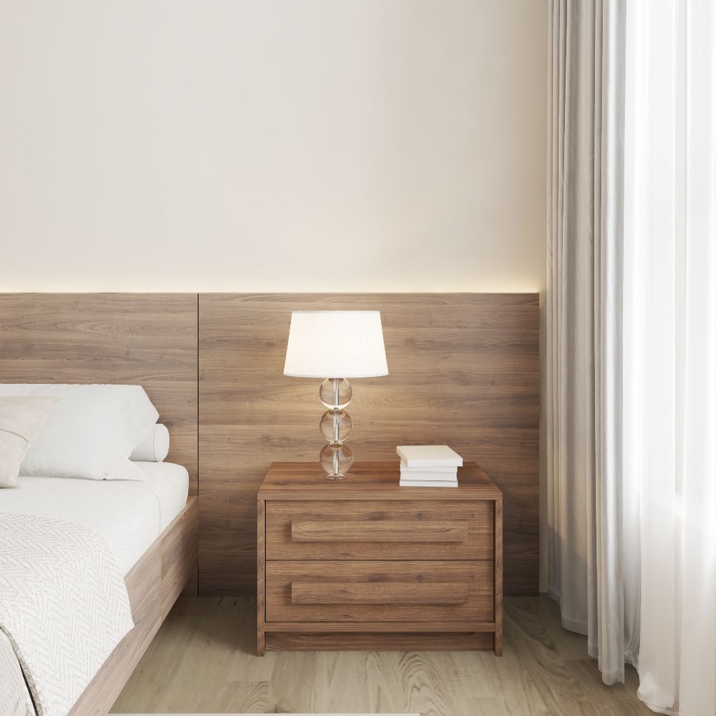 HAPPY FURNITURE , Táp đầu giường 2 ngăn kéo - RUBEL, THK_253 , 60cm x 40cm x 40cm DxRxC