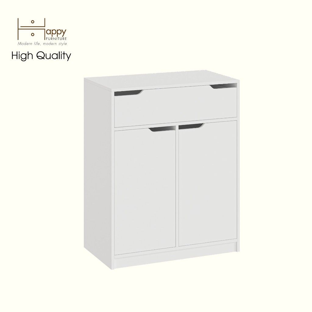HAPPY FURNITURE , Tủ lưu trữ 1 ngăn kéo 2 cửa mở - ASO, TLT_070 , 80cm x 45cm x 100cm DxRxC