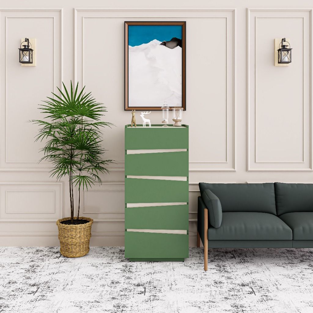 HAPPY FURNITURE , Tủ lưu trữ 5 ngăn kéo - VIGGO , THK_160 , 56cm x 45cm x 120cm
