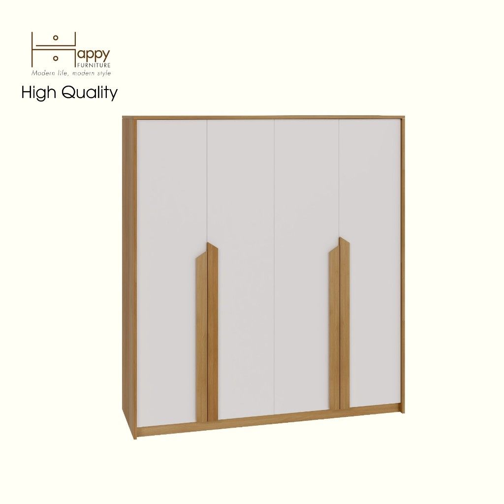 HAPPY FURNITURE , Tủ quần áo 4 cánh mở - PONIX , TCM_114 , 160cm x 54cm x 176cm