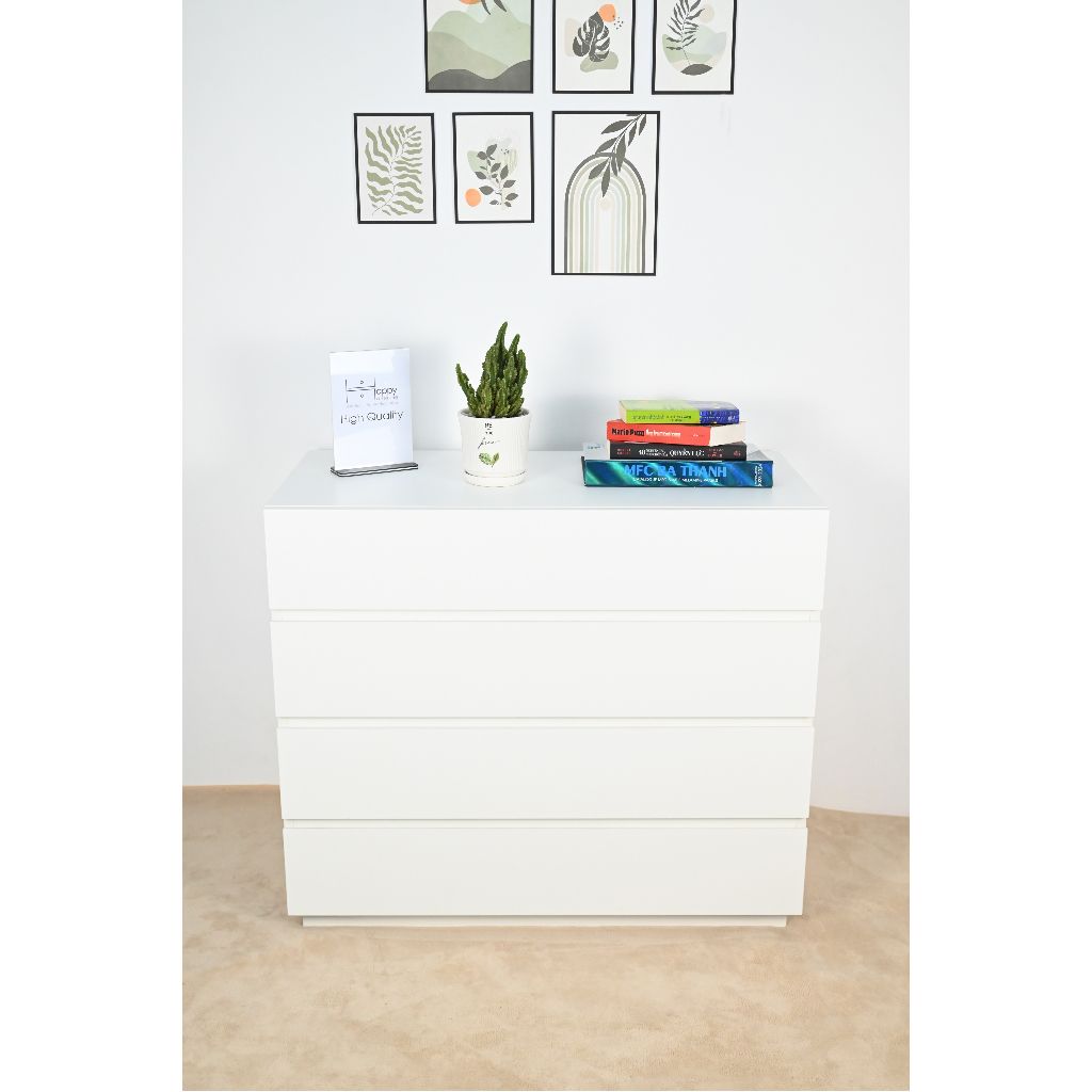 HAPPY FURNITURE , Tủ đựng đồ 4 ngăn kéo - MACRO , THK_039 , 92cm x 45cm x 80cm