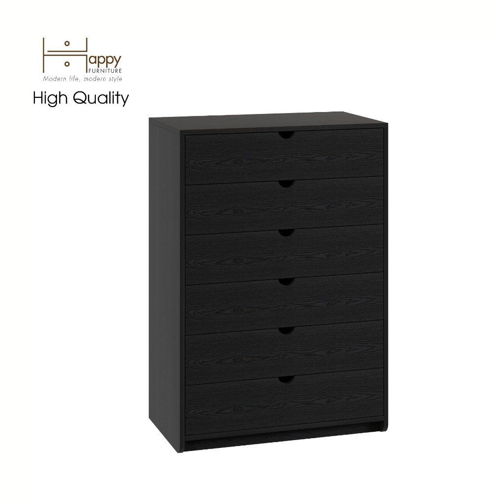 HAPPY FURNITURE , Tủ đựng đồ 6 ngăn kéo - CIRCLE , THK_084 , 76cm x 45cm x 110cm