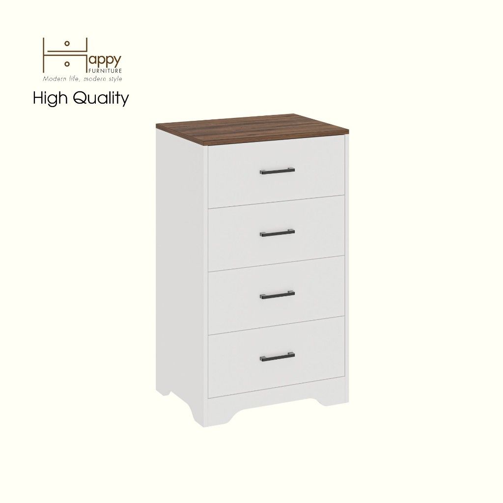HAPPY FURNITURE , Tủ lưu trữ 4 ngăn kéo - SAFA , THK_329 , 60cm x 45cm x 103cm DxRxC