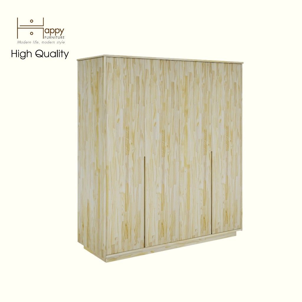 HAPPY FURNITURE , gỗ tự nhiên , Tủ quần áo 4 cửa mở - GALI , TCM_192 , 160cm x 54cm x 176cm