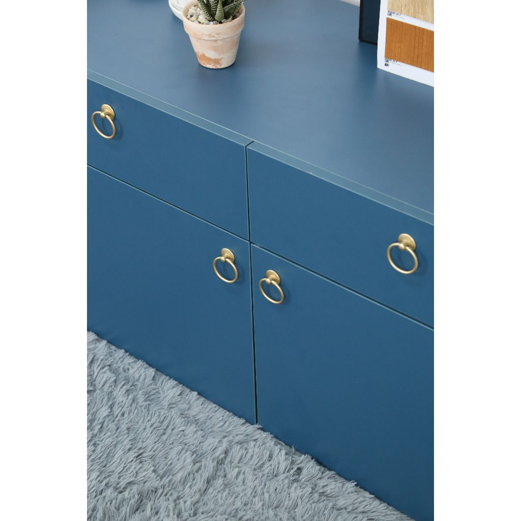 HAPPY FURNITURE , Kệ Tivi 4 ngăn kéo 4 cửa mở - WESLEY , KTV_003 , 200cm x 40cm x 50cm