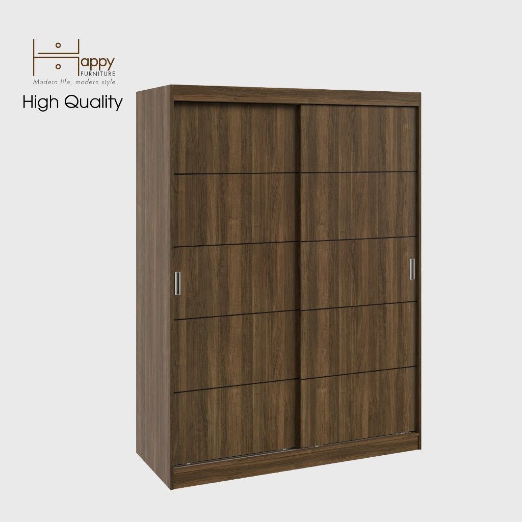 HAPPY FURNITURE , Tủ treo quần áo 1m5x2m - RUNI , TCL_004 , 150cm x 60cm x 203cm