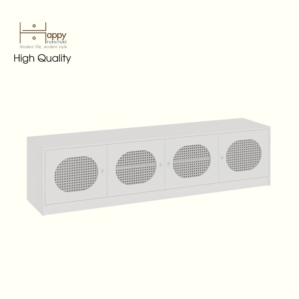 HAPPY FURNITURE , Kệ TV 4 cửa mở - MAY , KTV_095 , 200cm x 45cm x 50cm DxRxC