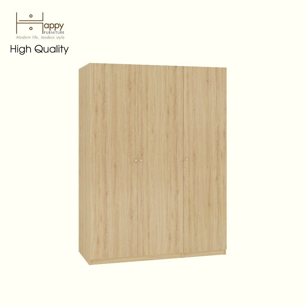 HAPPY FURNITURE , Tủ quần áo 3 cửa mở 1m5x2m - SCANDINA , TCM_089 , 150cm x 60cm x 201cm