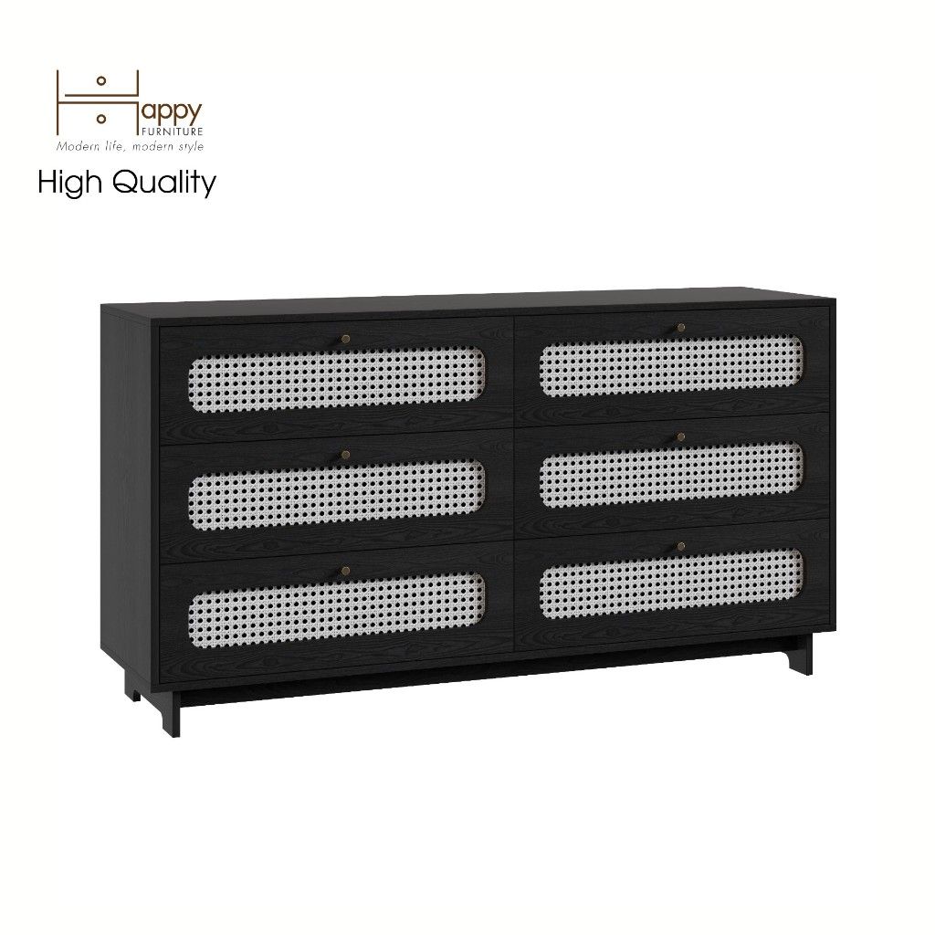 HAPPY FURNITURE , Tủ đựng đồ 3 tầng 6 ngăn kéo - MEYDAN, THK_079 , 160cm x 45cm x 86cm