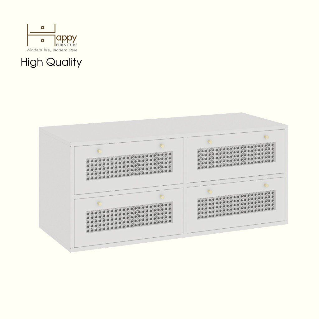 HAPPY FURNITURE , Tủ lưu trữ 4 ngăn kéo - MAY , THK_306 , 110cm x 45cm x 47cm DxRxC