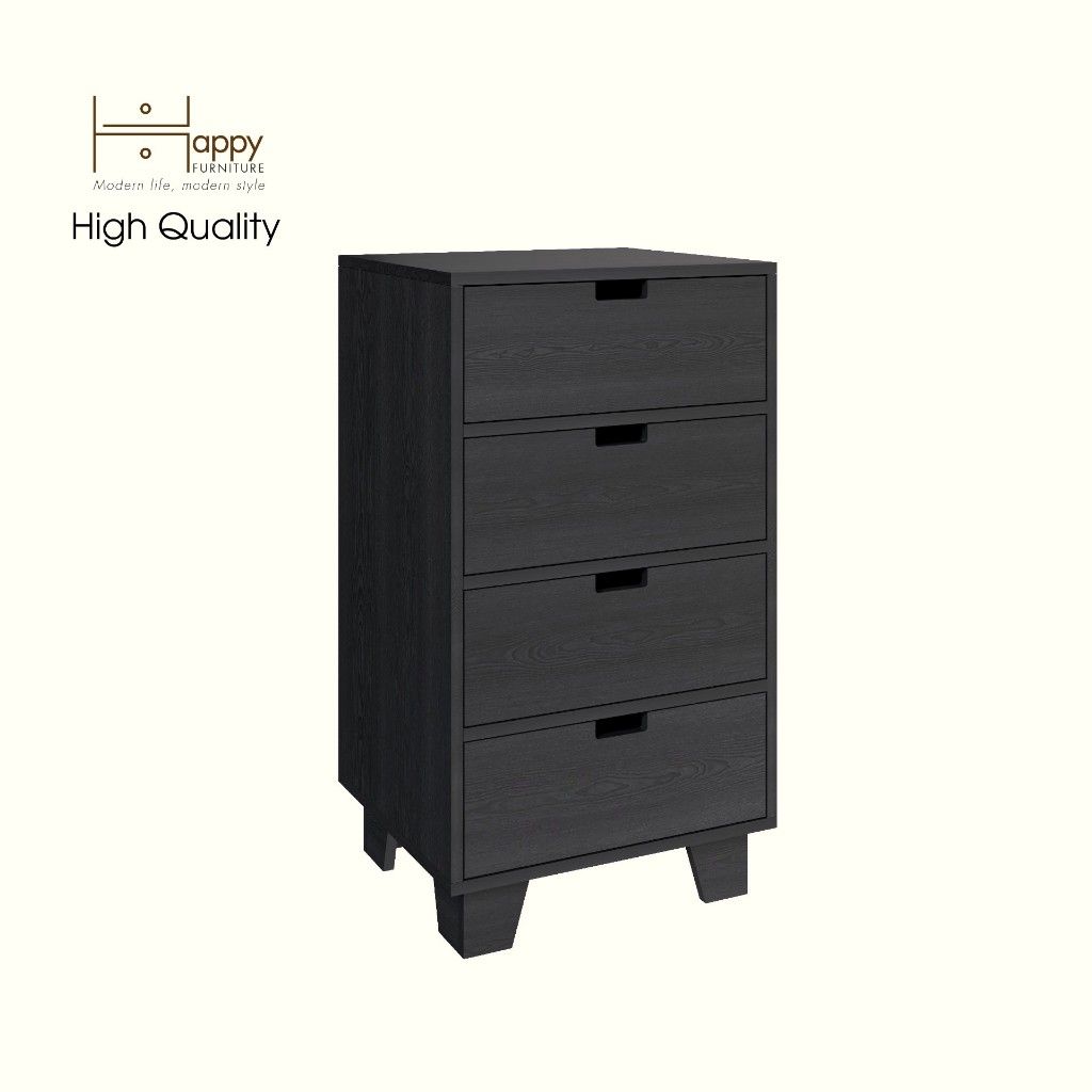 HAPPY FURNITURE , ALVA - Tủ lưu trữ 4 ngăn kéo , THK_228 , 50cm x 45cm x 90cm DxRxC
