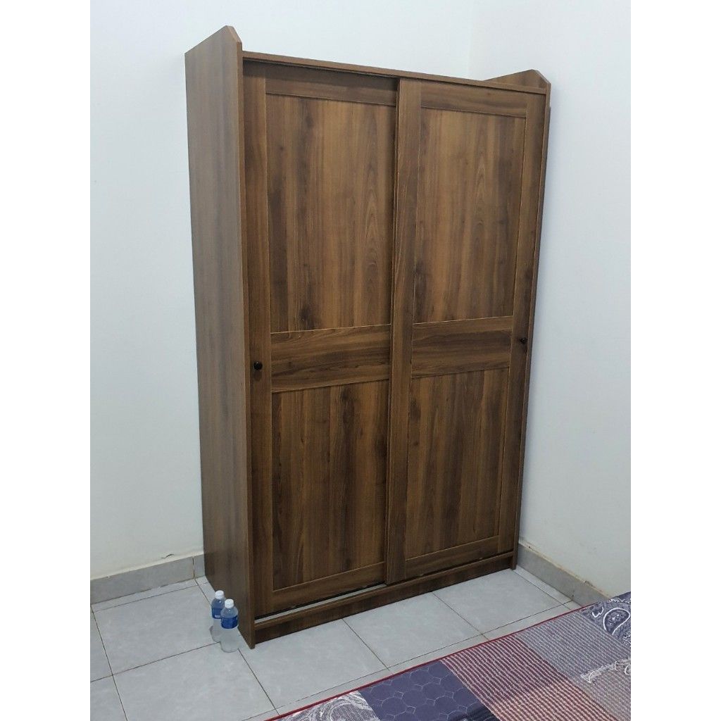 HAPPY FURNITURE , Tủ quần áo - 2 cánh cửa lùa - RUNI , TCL_002 , 118cm x 55cm x 199cm