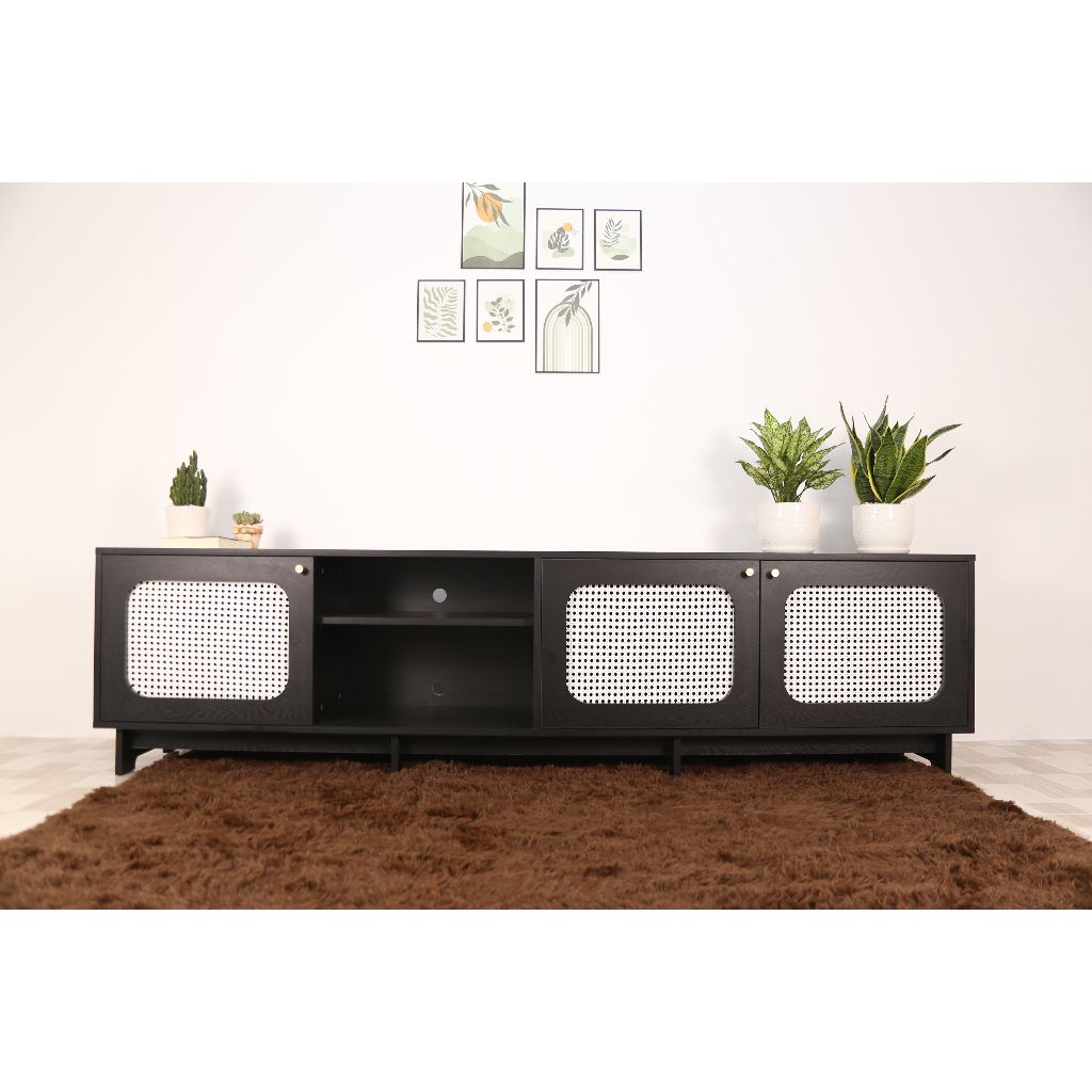 HAPPY FURNITURE , Kệ TV 3 cửa mở - MEYDAN , KTV_012 , 220cm x 42cm x 57cm